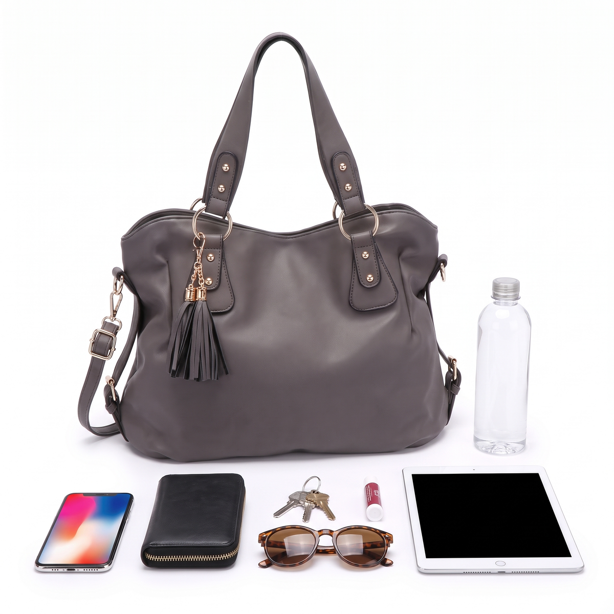 4-Piece Handbag and Purse Set, Hobo Tote Bag with Crossbody Bag, Wristlet and Card Holder – Gift Set for Her