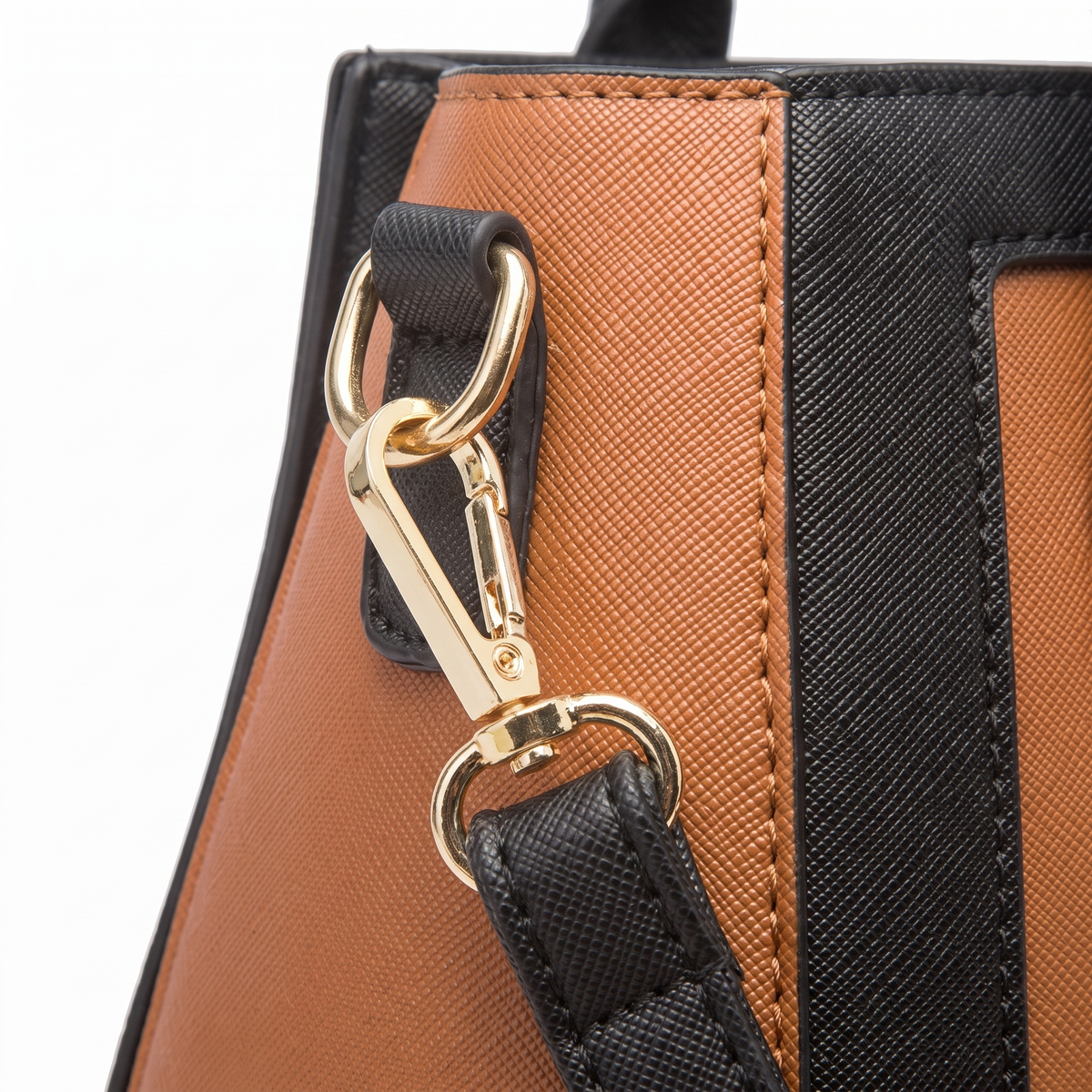 4-Piece Handbag and Purse Set, Two Tone Tote Bag with Pouch, Clutch and Card Holder – Gift Set for Her