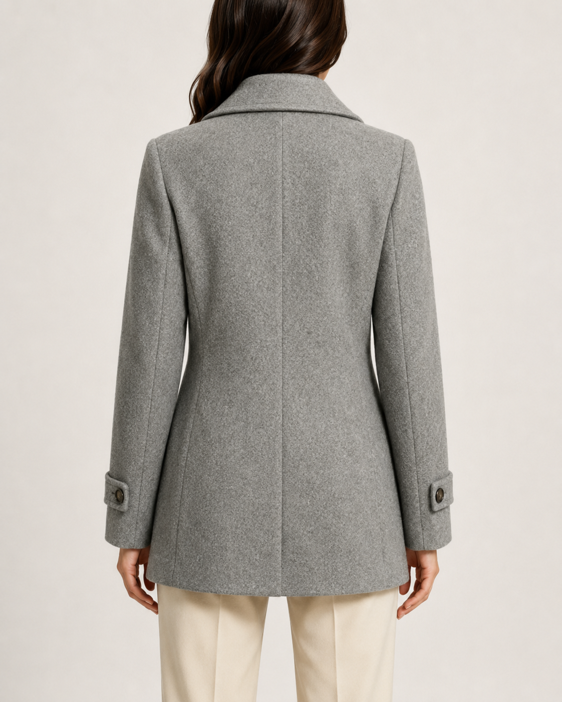 Women's Short Tailored Coat – Double Breasted Front