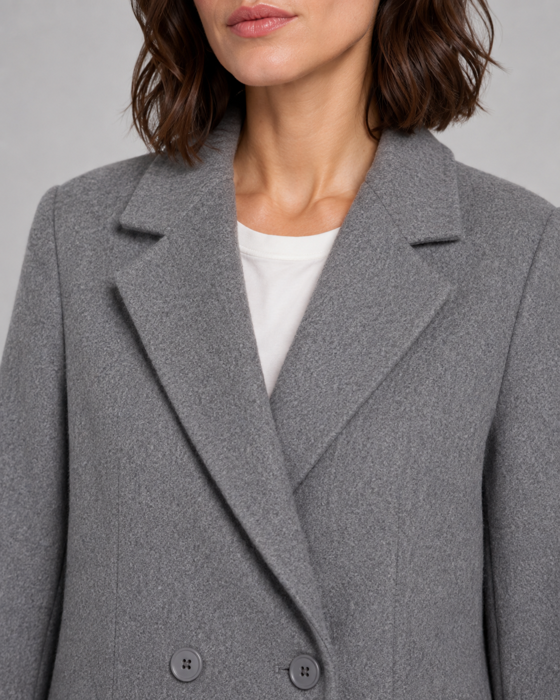 Women's Winter Weight Tailored Long Coat – Double Breasted