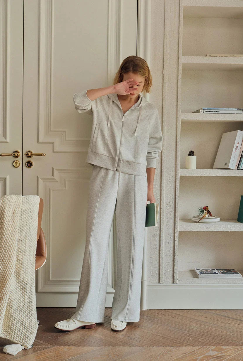 Women's Pants | Wide Leg White Cotton Blend