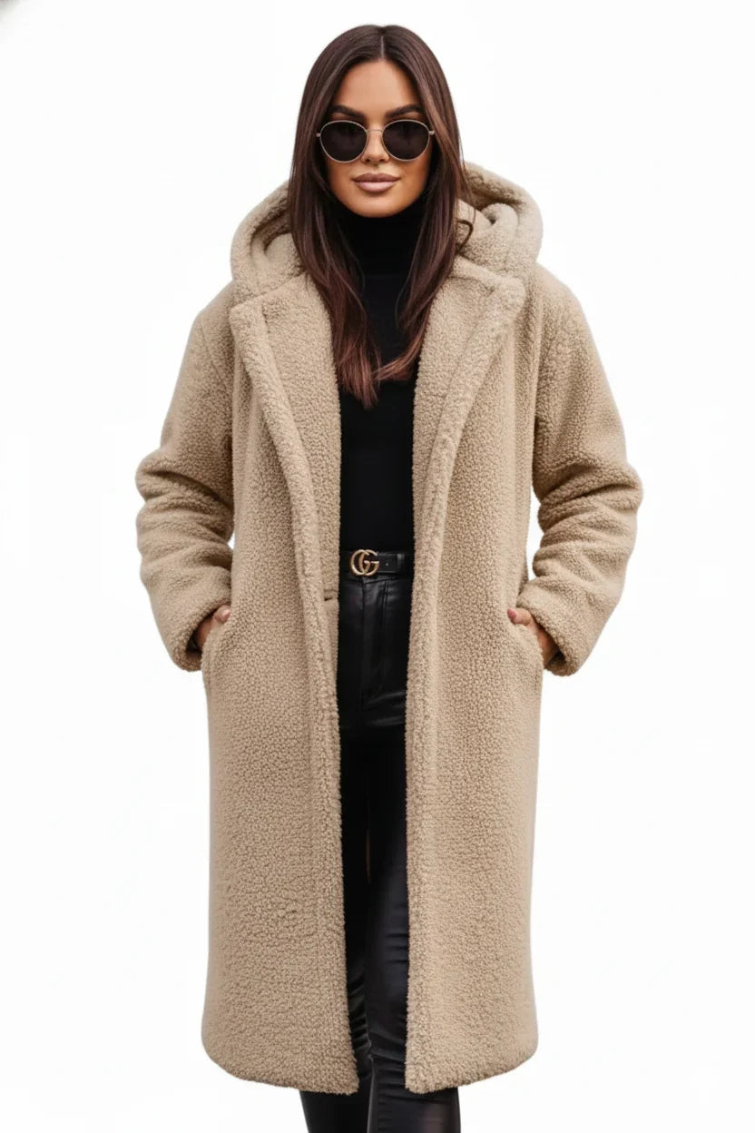 Women's Teddy Coat | Soft Warm Winter Letterman Jacket
