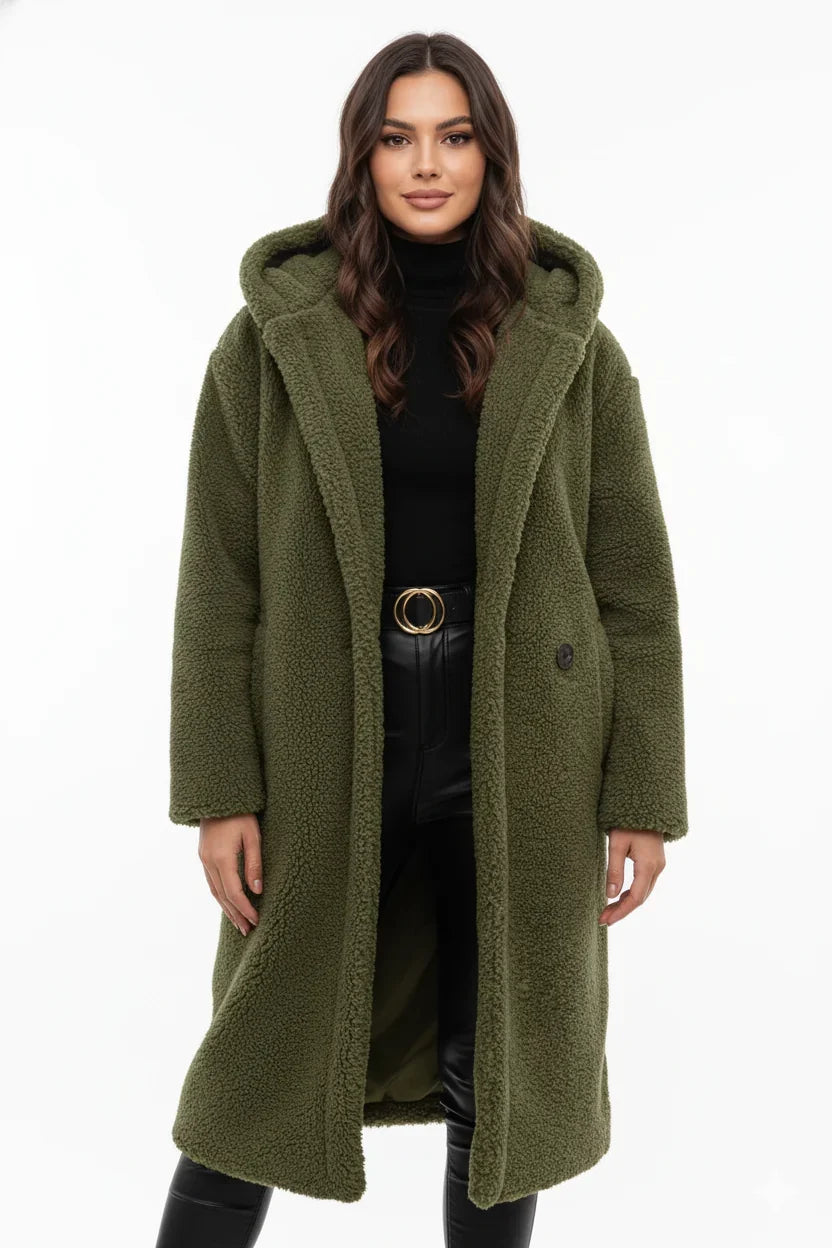 Women's Teddy Coat | Soft Warm Winter Letterman Jacket