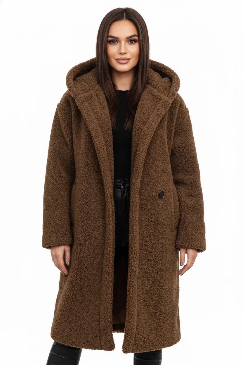 Women's Teddy Coat | Soft Warm Winter Letterman Jacket