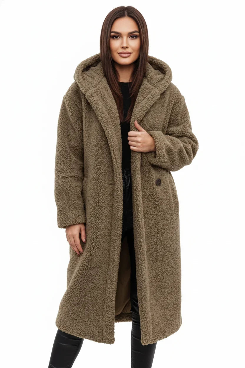 Women's Teddy Coat | Soft Warm Winter Letterman Jacket