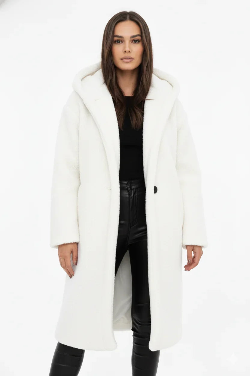 Women's Teddy Coat | Soft Warm Winter Letterman Jacket
