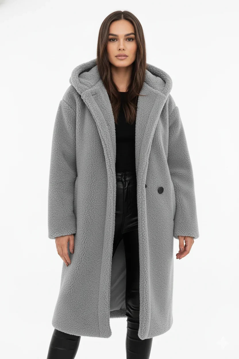 Women's Teddy Coat | Soft Warm Winter Letterman Jacket