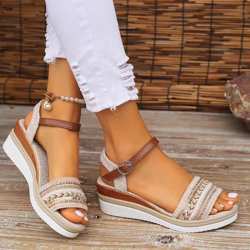 Optew Women's Everyday Comfort Orthopedic Wedge Sandals