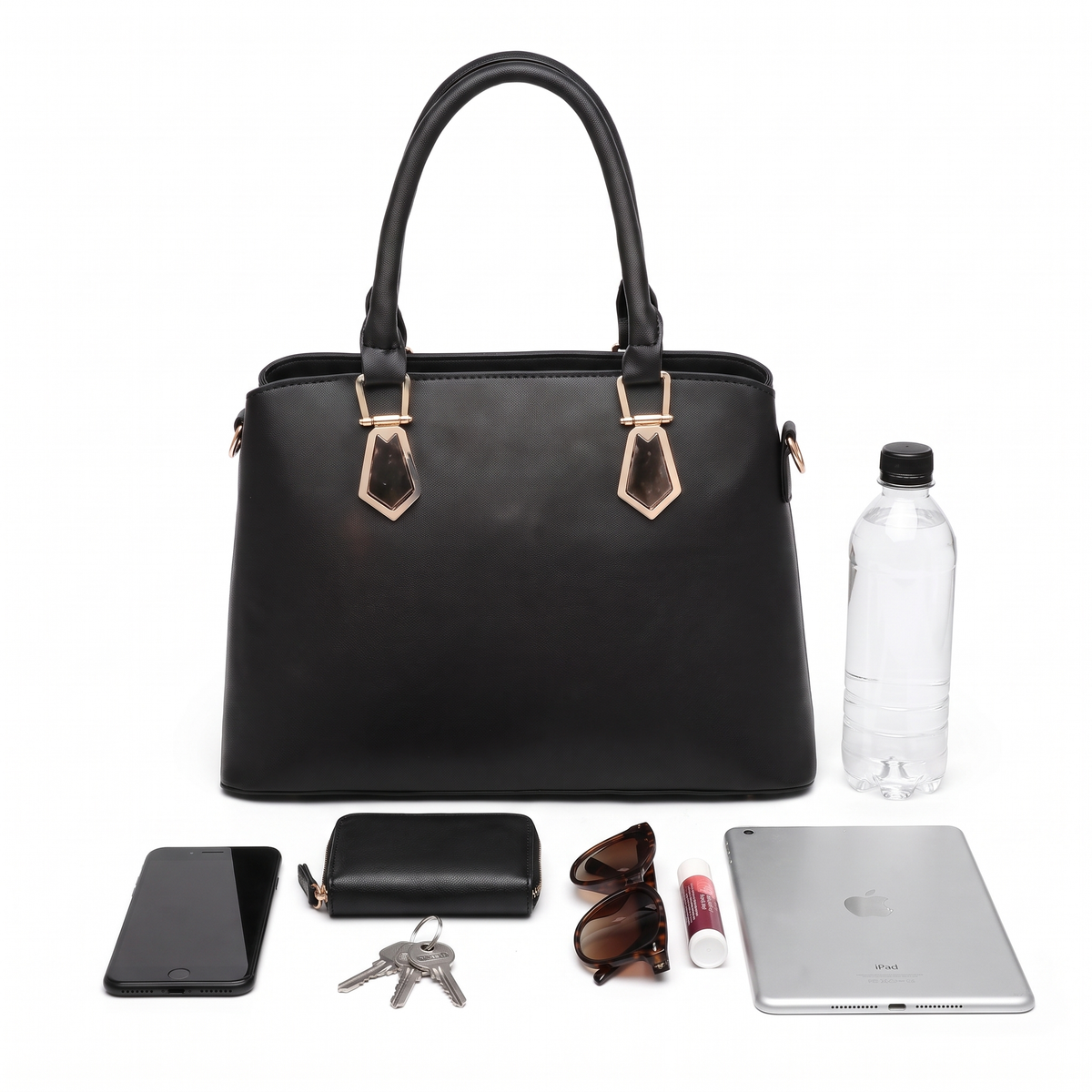 2-Piece Handbag and Purse Set, Top Handle Tote Bag with Crossbody Bag and Tassel Charm – Gift Set for Her