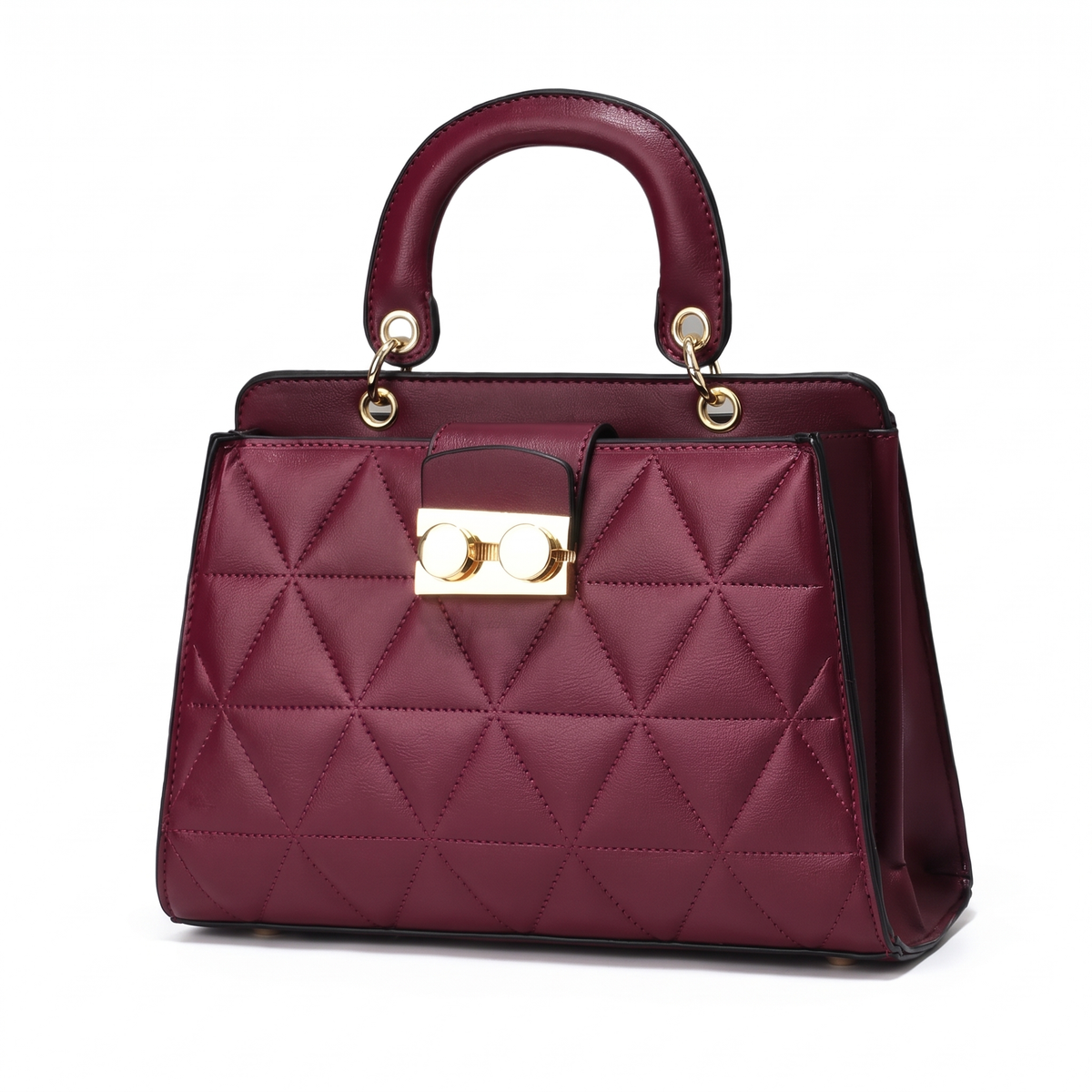 2-Piece Handbag and Purse Set, Quilted Top Handle Bag with Coin Purse – Gift Set for Her