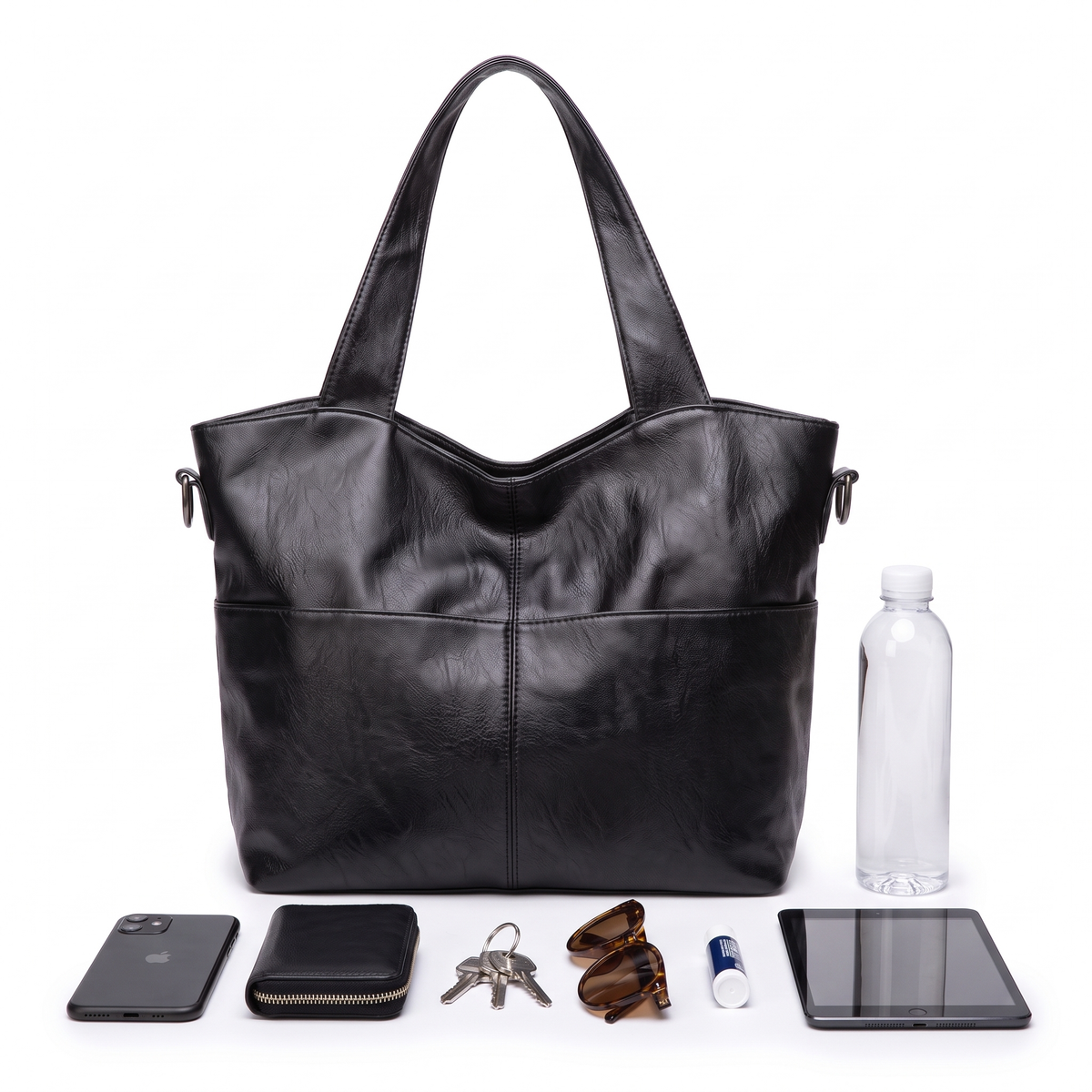 3-Piece Handbag and Purse Set, Slouchy Tote Bag with Crossbody Bag and Wristlet – Gift Set for Her