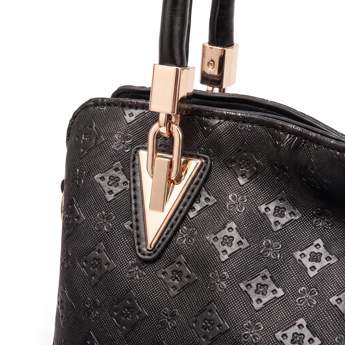 4-Piece Handbag and Purse Set, Embossed Tote Bag with Shoulder Bag, Clutch and Card Holder – Gift Set for Her