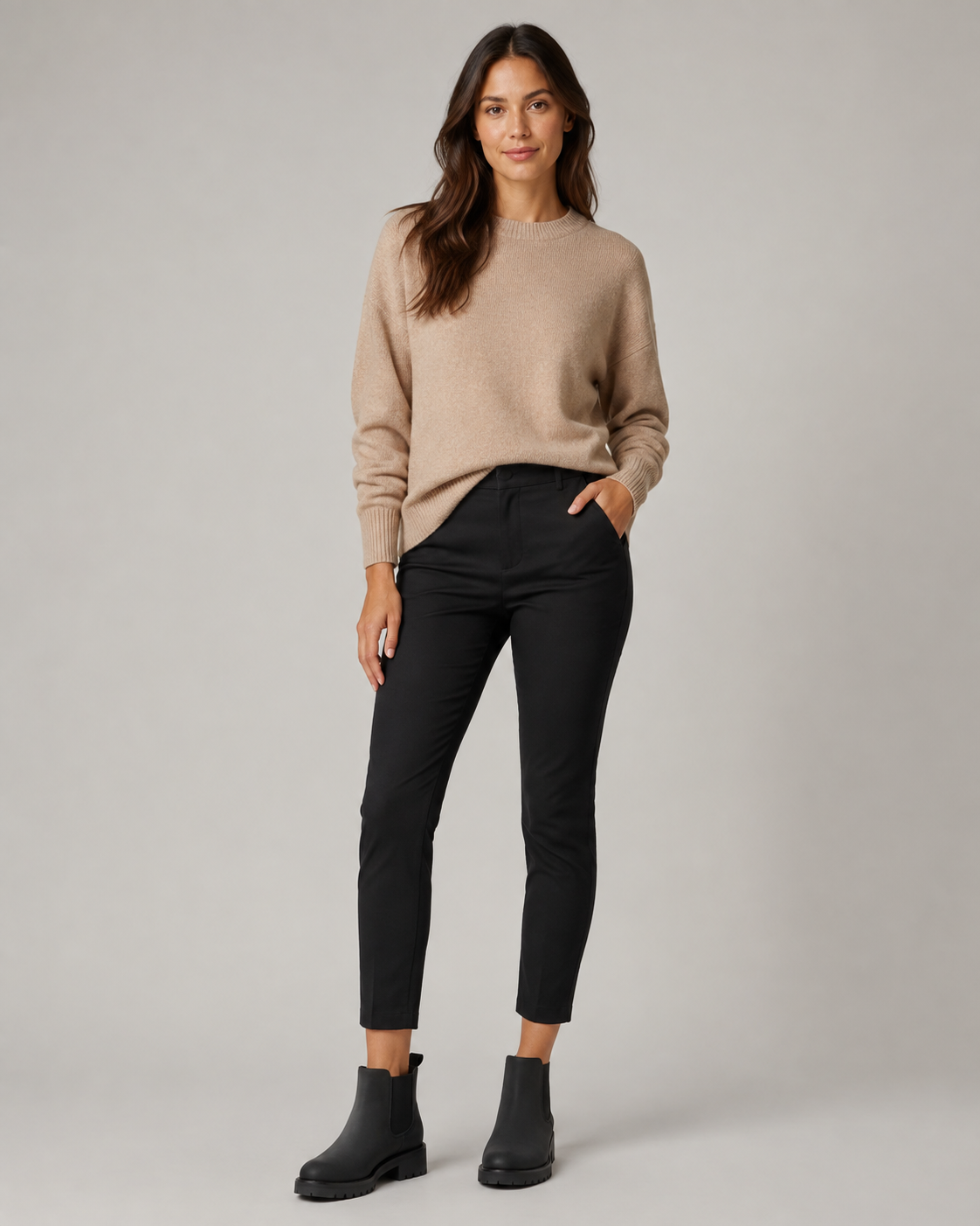 Women's Suede Look Chelsea Boots – Chunky Lug Sole