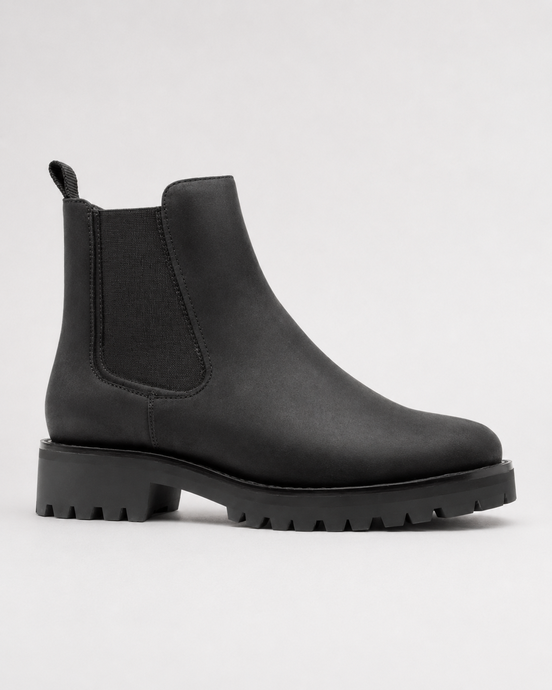 Women's Suede Look Chelsea Boots – Chunky Lug Sole