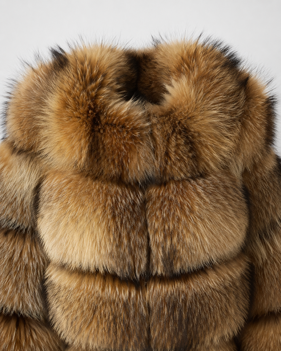 Women's Cropped Faux Fur Jacket with Oversized Collar