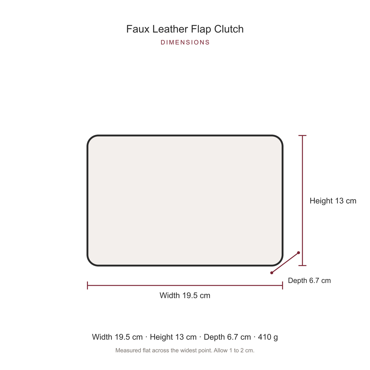 Faux Leather Flap Clutch for Women, Black Gold Petal Charm Evening Bag