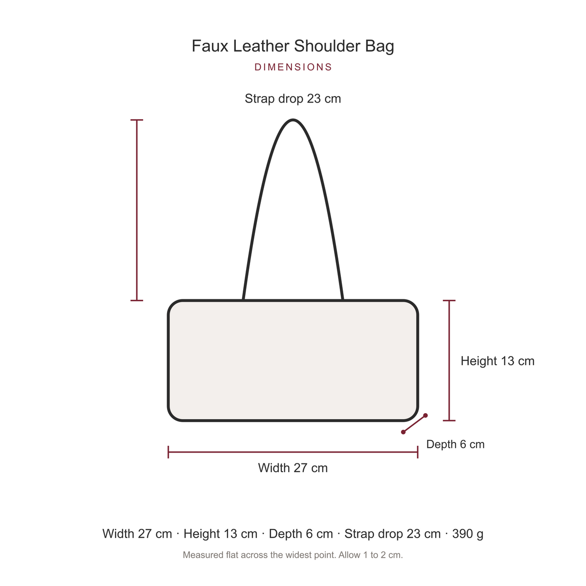 Faux Leather Shoulder Bag for Women, Black Gold Clasp East West Bag