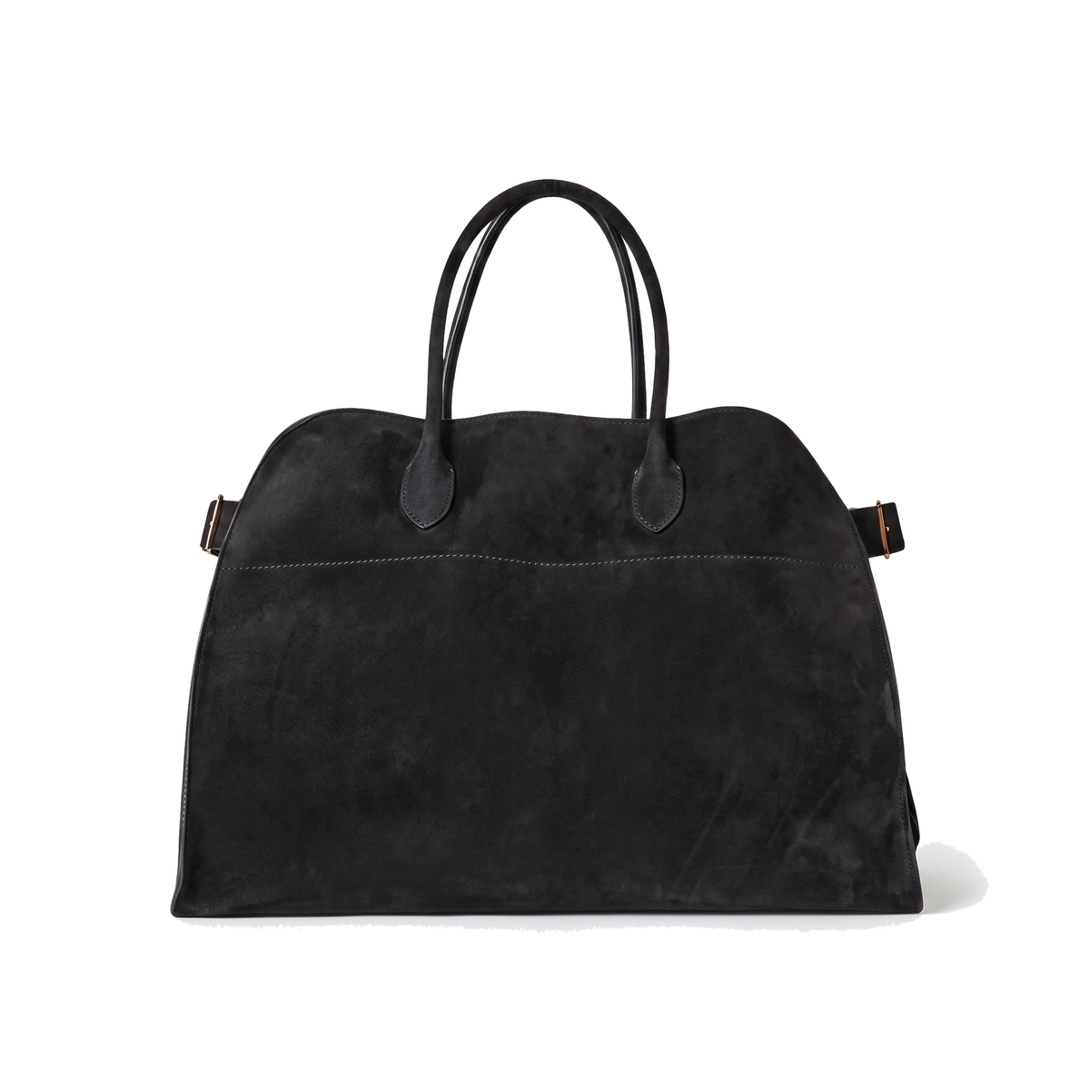 Faux Suede Tote Bag for Women, Black Top Handle Work Bag