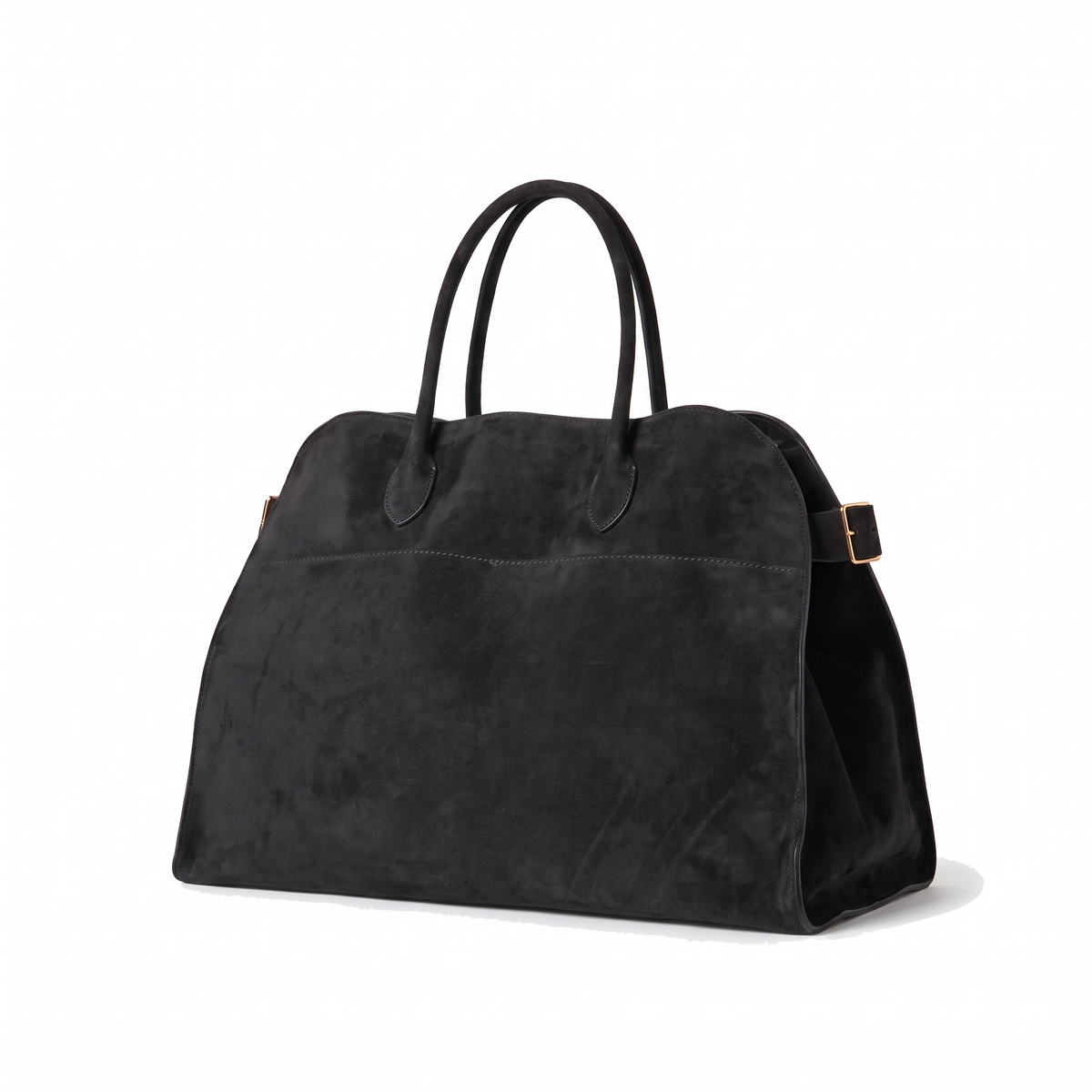 Faux Suede Tote Bag for Women, Black Top Handle Work Bag