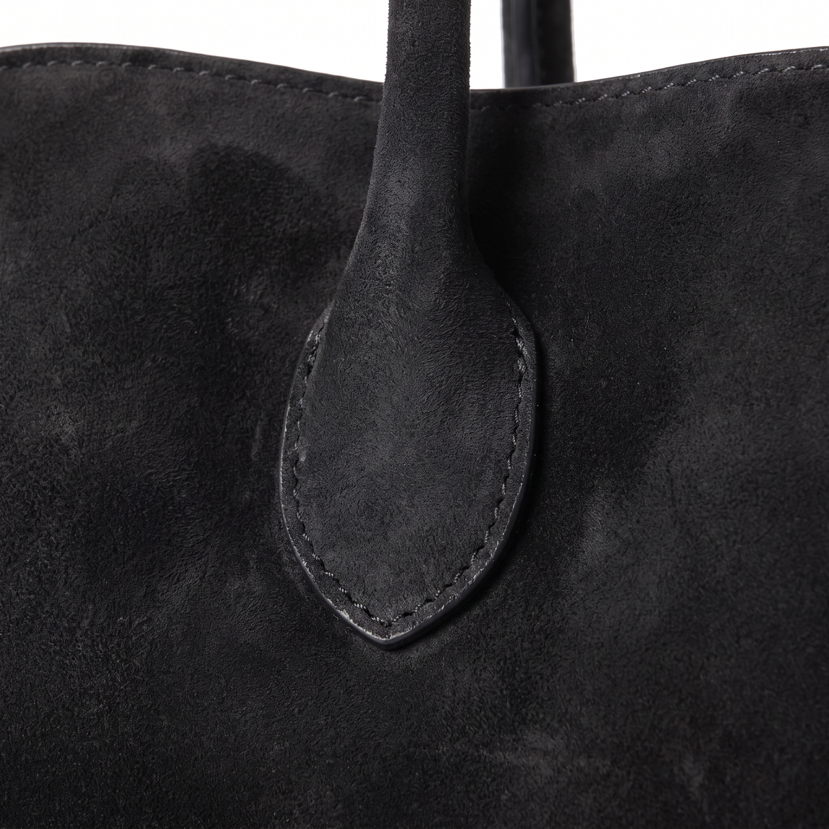 Faux Suede Tote Bag for Women, Black Top Handle Work Bag