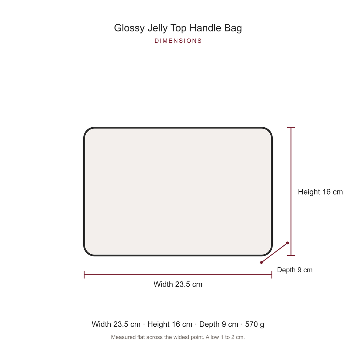 Glossy Jelly Top Handle Bag for Women, Black Y2K Buckle Mini Bag