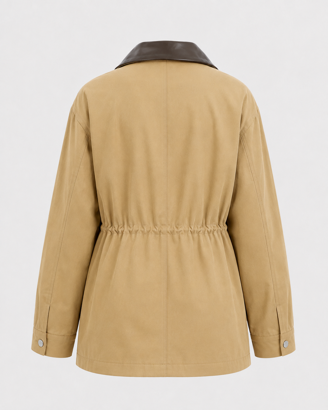 Women's Zip Front Barn Jacket – Contrast Collar