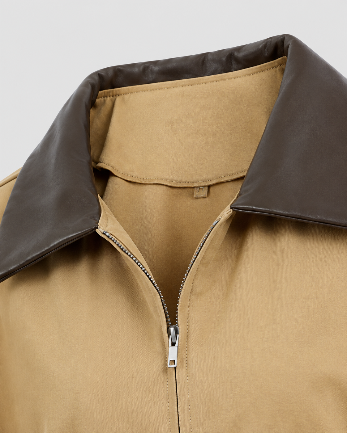 Women's Zip Front Barn Jacket – Contrast Collar