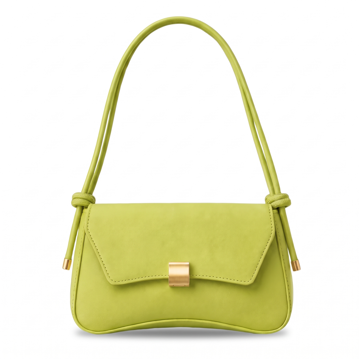 Faux Leather Baguette Bag for Women, Taupe Shoulder Bag