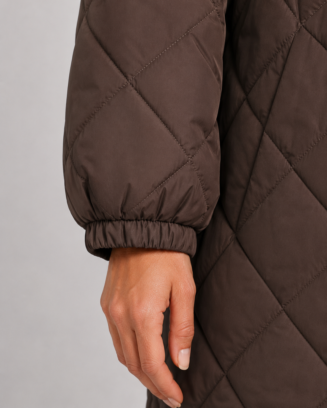 Women's Longline Quilted Hooded Puffer Coat – Relaxed Fit Zip Front