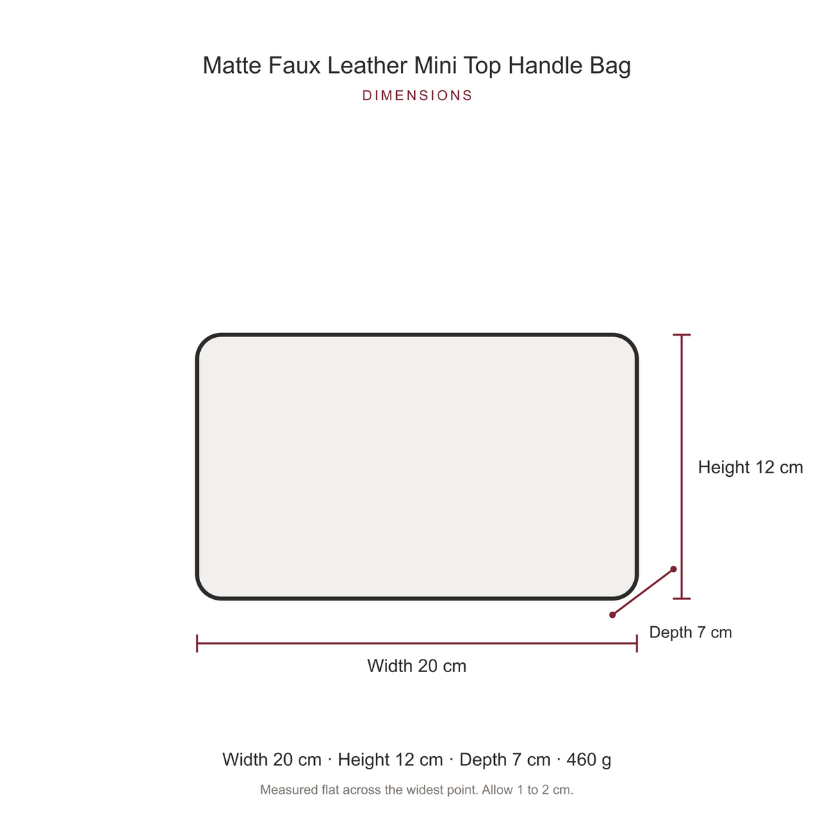 Matte Faux Leather Mini Top Handle Bag for Women, Black Chain Strap Box Bag