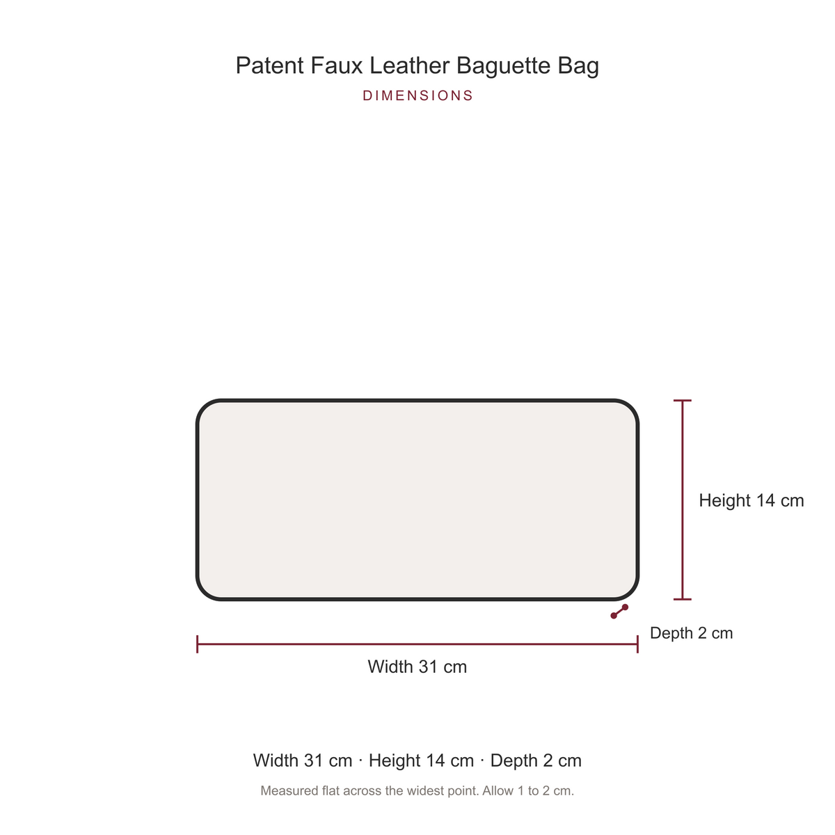 Patent Faux Leather Baguette Bag for Women, Black Gold Knot Flap Shoulder Bag