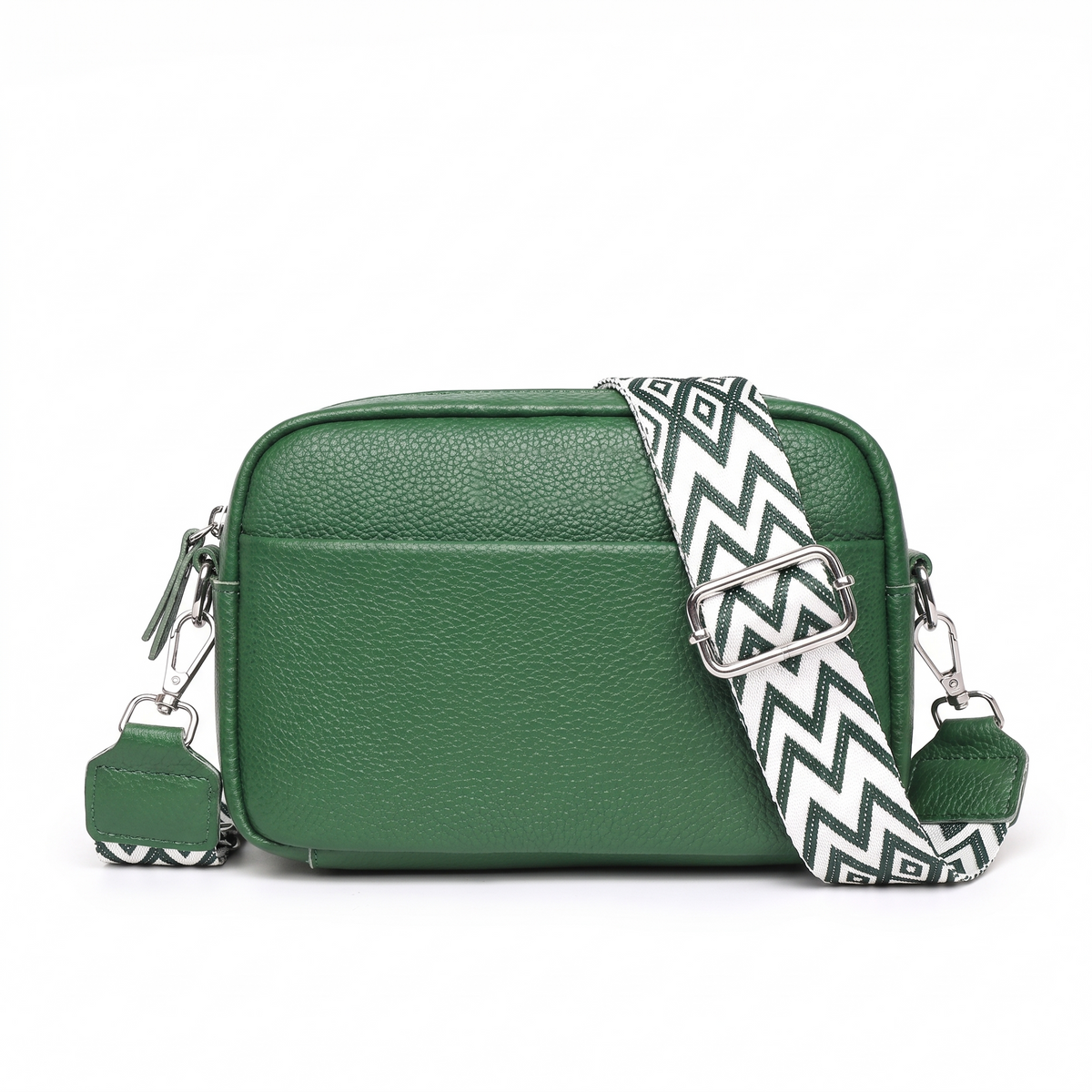 Faux Leather Crossbody Bag for Women, Black Box Bag with Wide Strap
