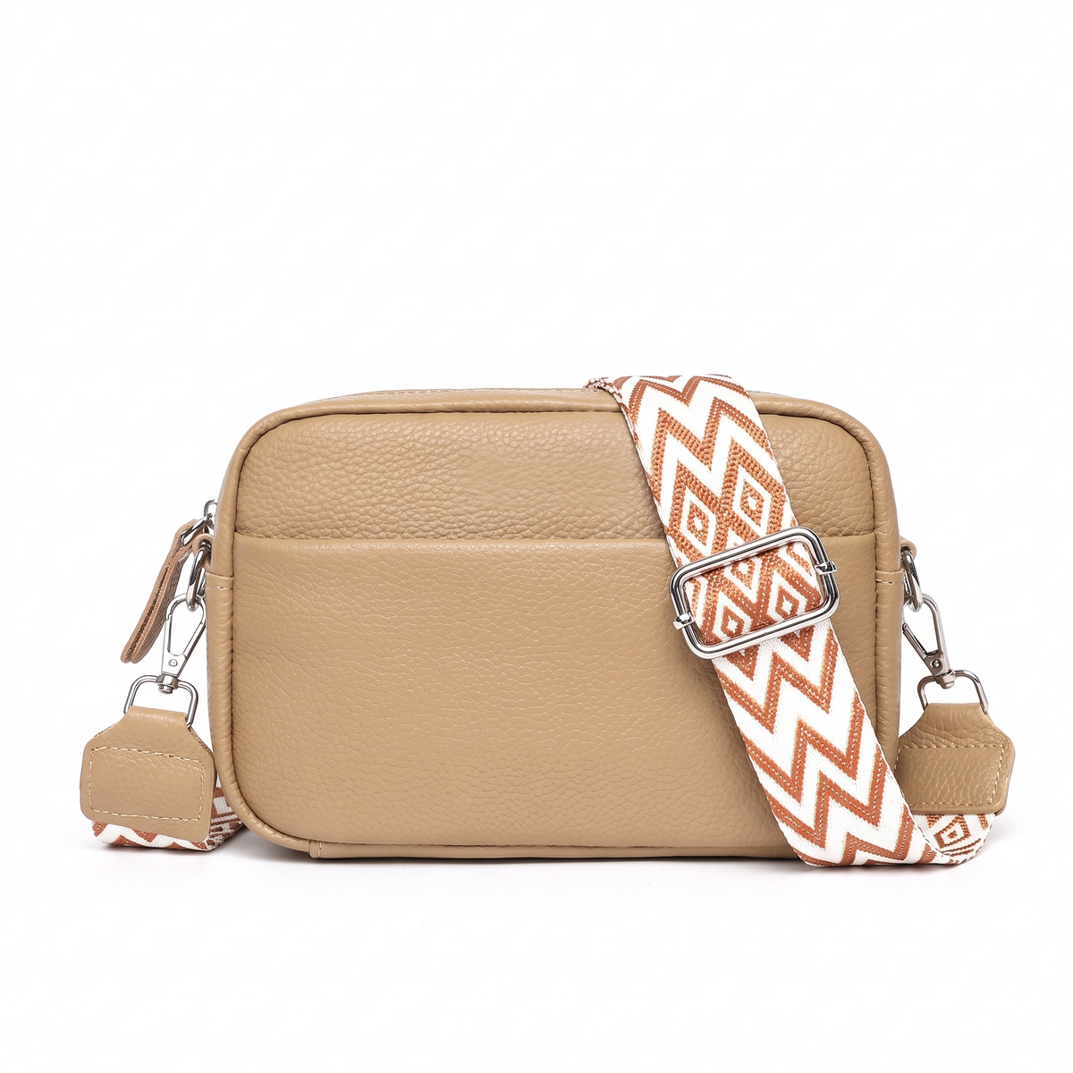 Faux Leather Crossbody Bag for Women, Black Box Bag with Wide Strap