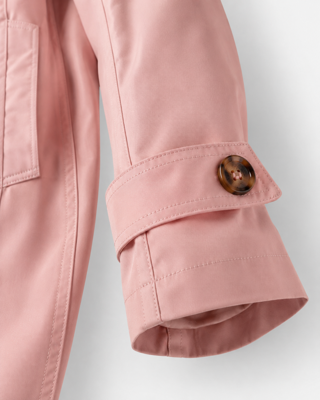 Women's Single Breasted Short Trench Coat – Notched Lapel