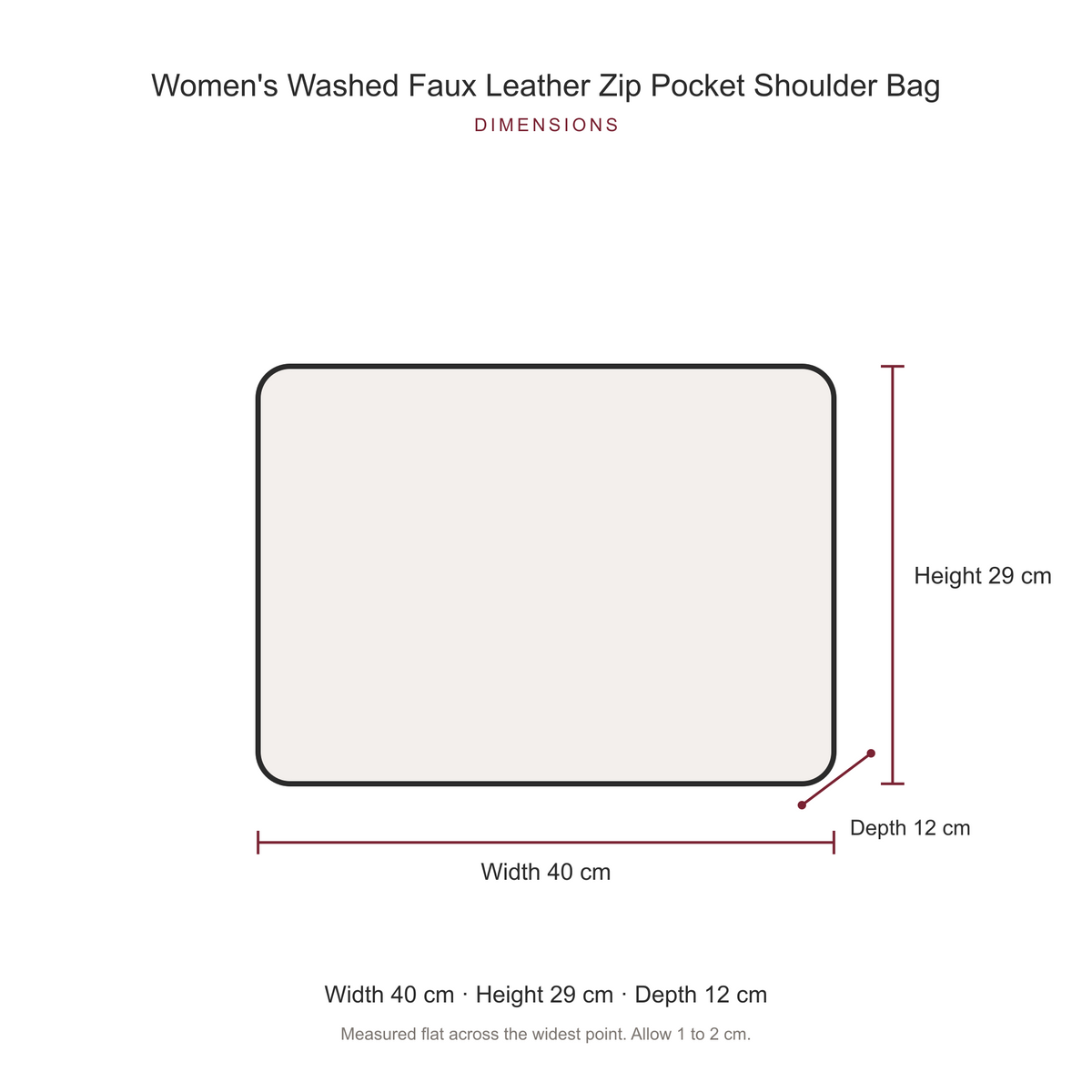 Washed Faux Leather Zip Pocket Shoulder Bag for Women, Taupe Y2K Bag